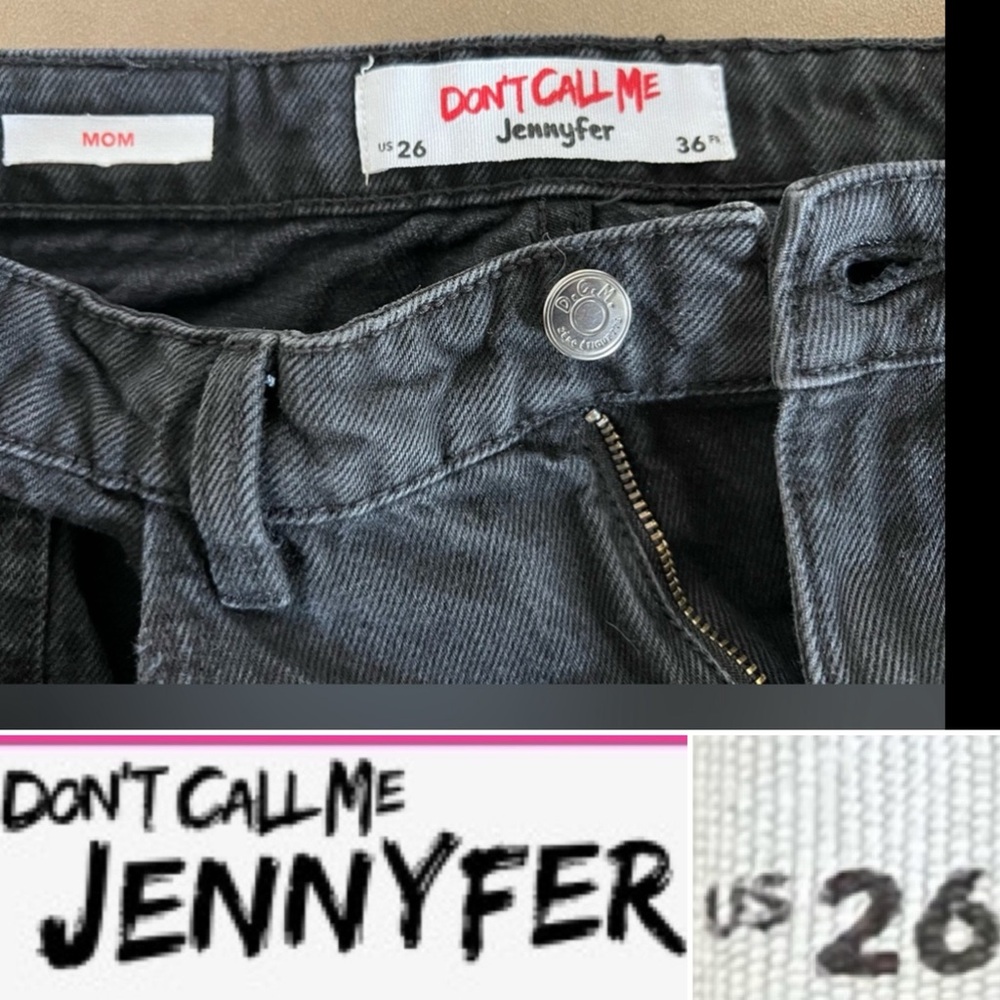 🚫High Rise Ankle Mom Black Jeans Don't Call Me Jennyfer | DCM Jennyfer | 26W